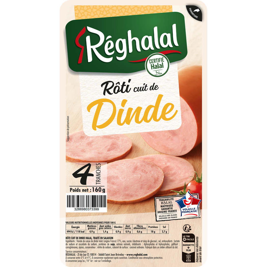 rôti cuit de dinde réghalal