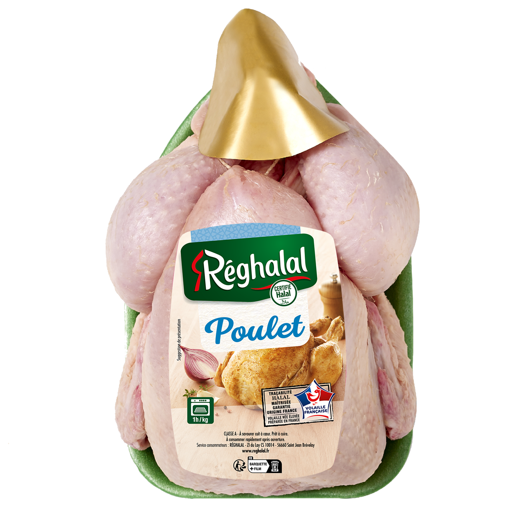 Barquette Poulet blanc entier Réghalal