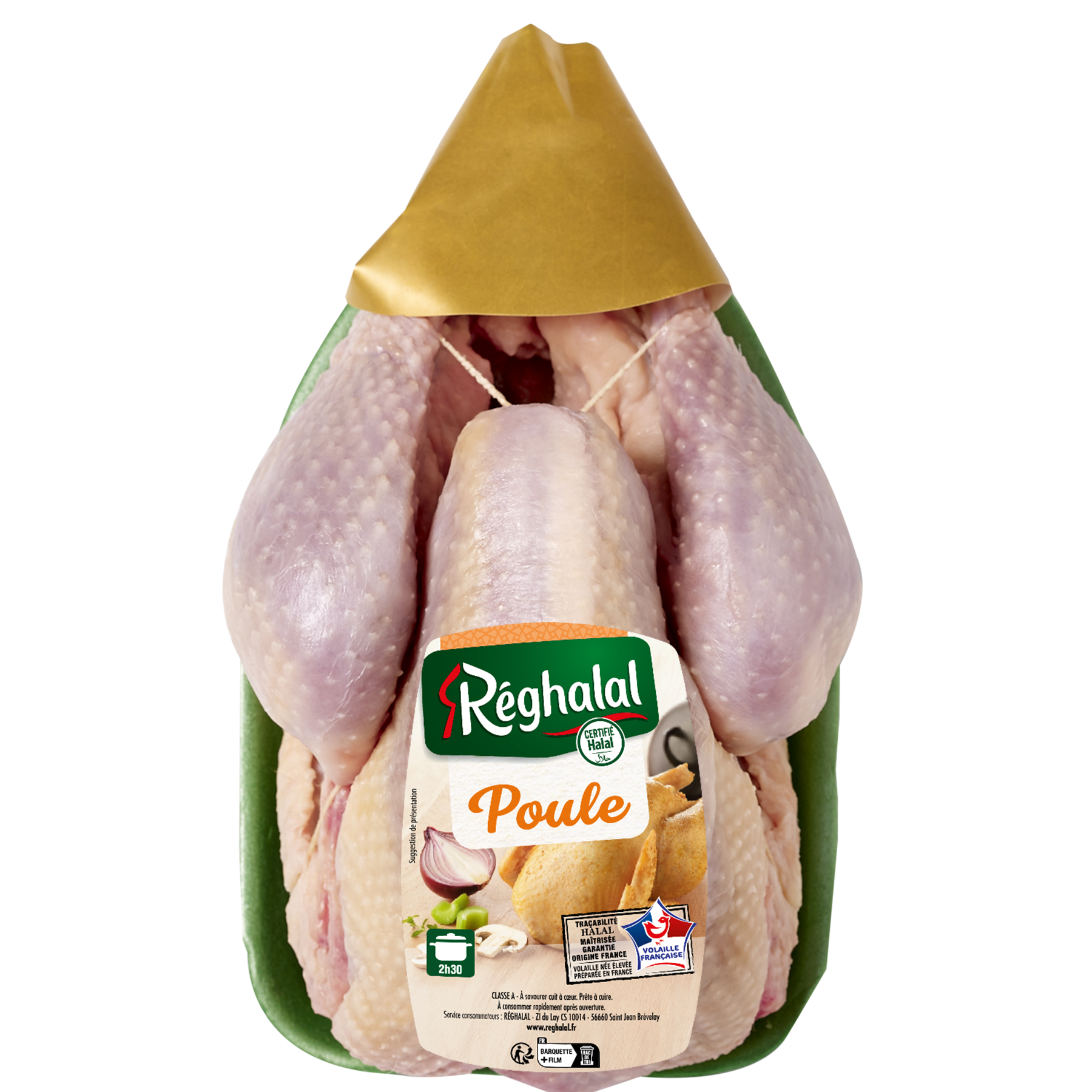 Barquette de poule entière Réghalal