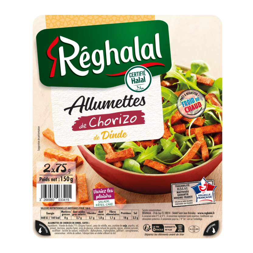 Packshot allumettes de chorizo