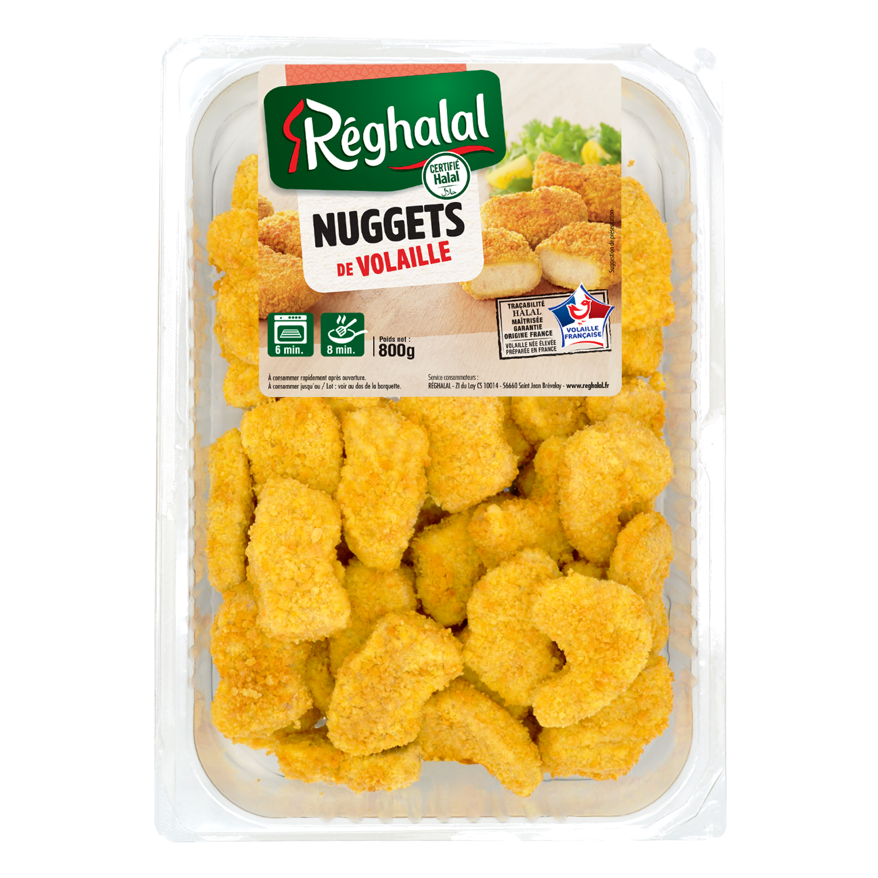 Barquette de nuggets de volaille Réghalal